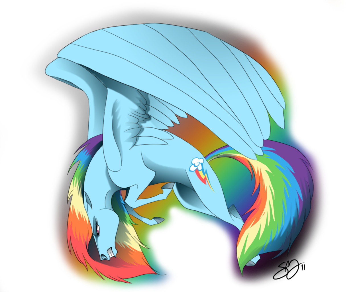 Probablyfakeblonde, Rainbow Dash, Realistic, Safe, - Нарисовать Флаттершай И Rainbow Дэш (1260x1024), Png Download
