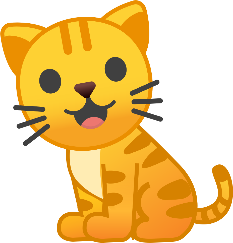 Cat Icon - Cat Face Emoji Android (1024x1024), Png Download