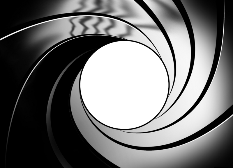 Gun Barrel Png - James Bond Spiral Vector (800x578), Png Download