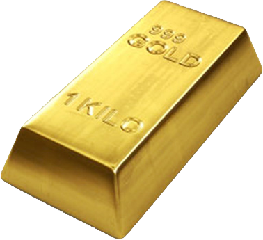 Gold Bar Png - Gold Bar No Background (378x345), Png Download