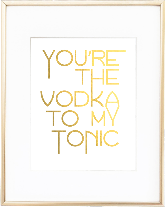 Vodka Gold Foil Print - Picture Frame (900x1050), Png Download