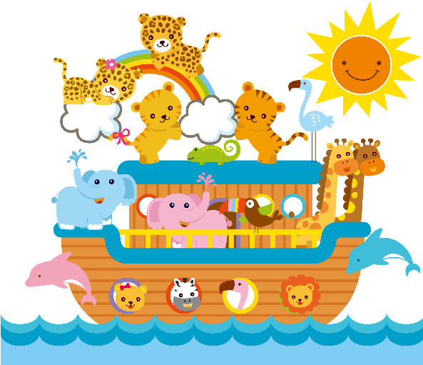 Noe 2 - Noah Ark Animals Png (576x496), Png Download