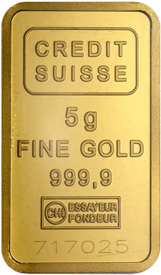 5g Gold Bar - Credit Suisse Oro 5 Gramos (400x400), Png Download