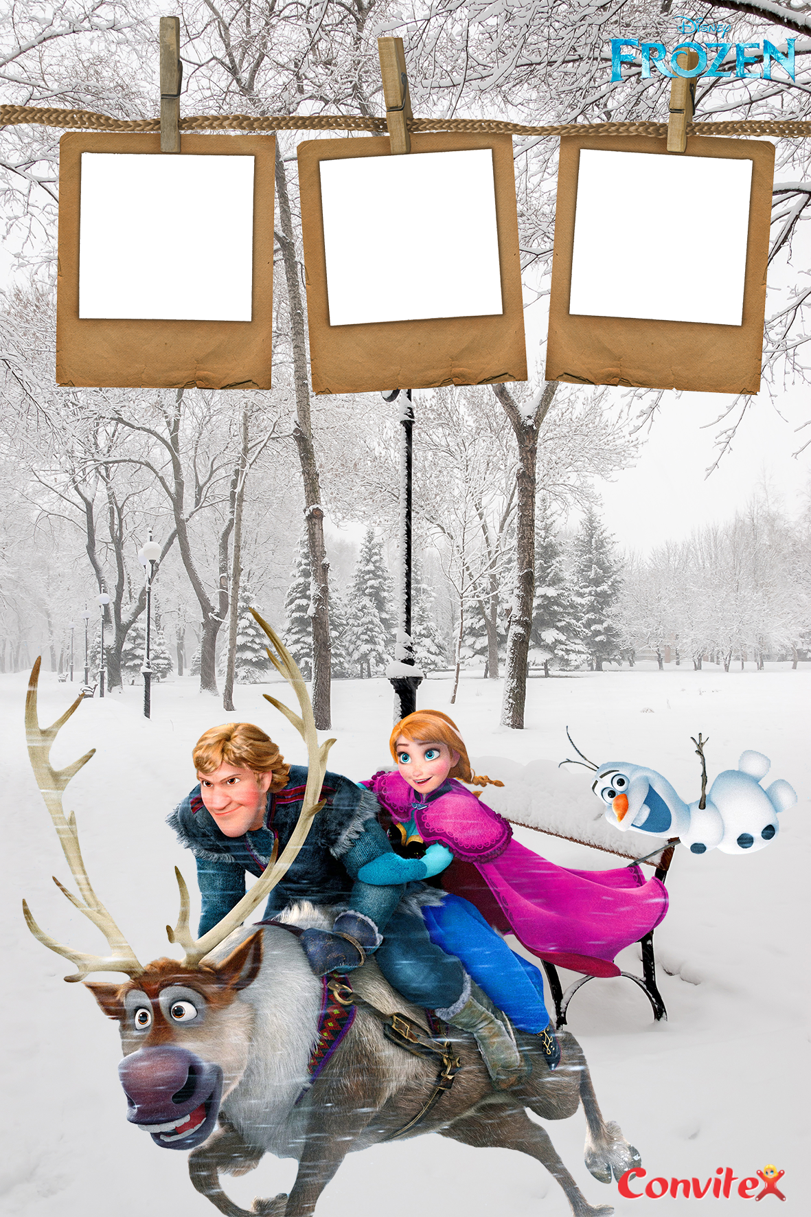 Frozen 03 By Convitex - Lyly County Trees Background Thick Snow Photography (1181x1772), Png Download