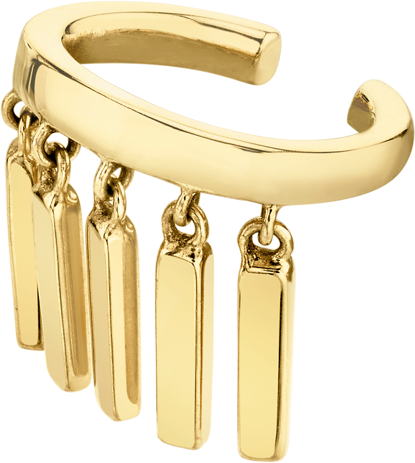 Gold Bar Slim Cuff - Body Jewelry (1800x1800), Png Download