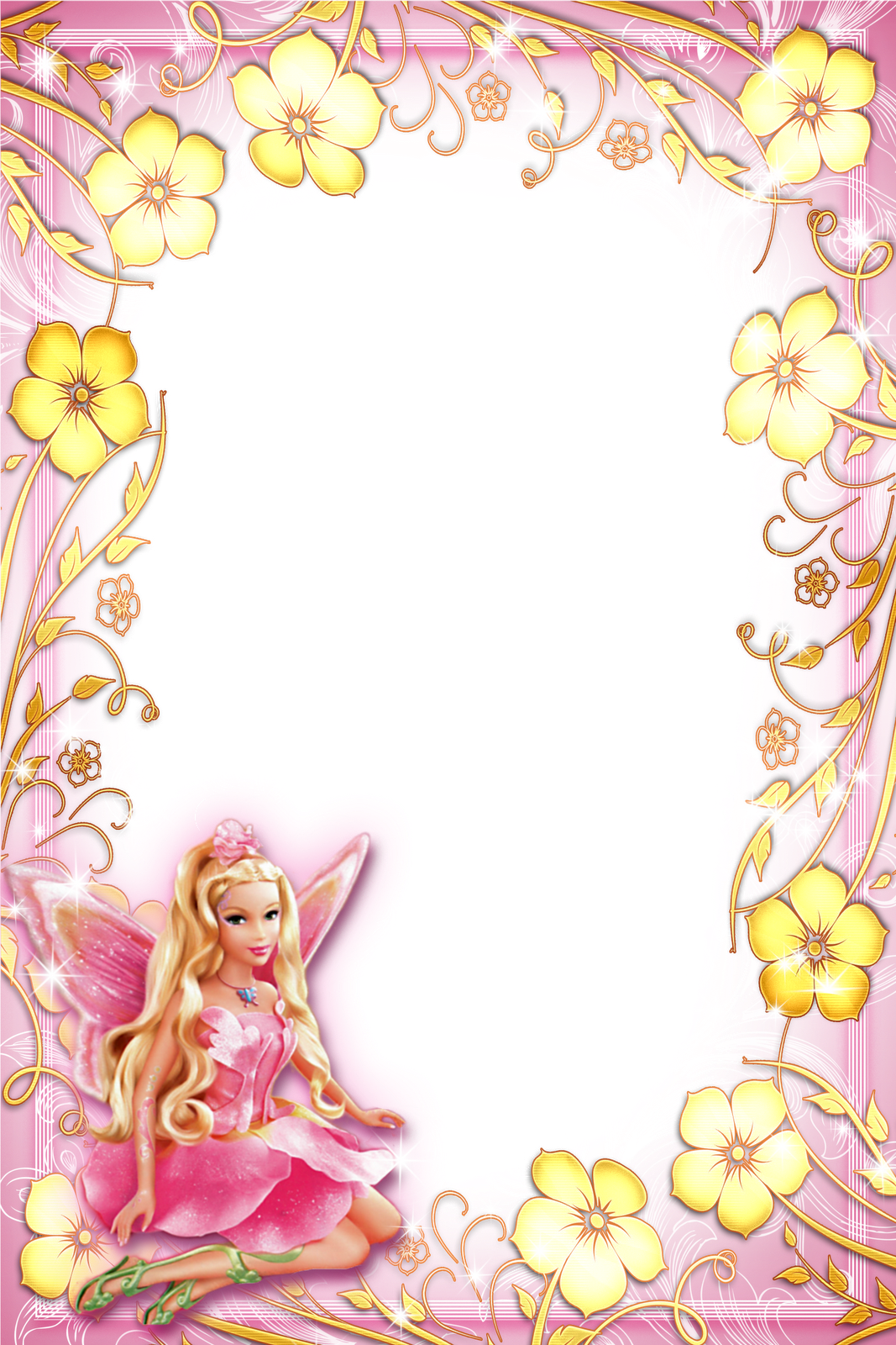 Barbie Dibujos Christmas Frames, Page Borders, Borders - Barbie Frames And Borders (1067x1600), Png Download