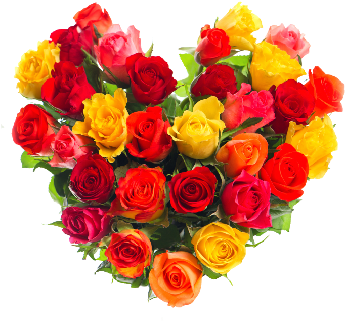 Heart From Roses - Corazon Con Rosas Te Amo (866x650), Png Download