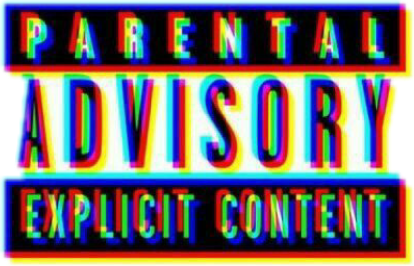Aesthetic Glitch - Parental Advisory Glitch Png (1024x1024), Png Download