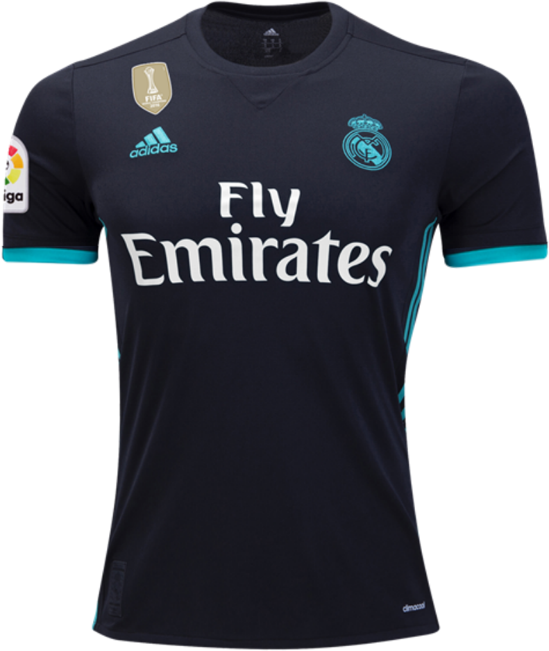 Real Madrid 17/18 Away Jersey - Premier League Football Kits (1000x1000), Png Download