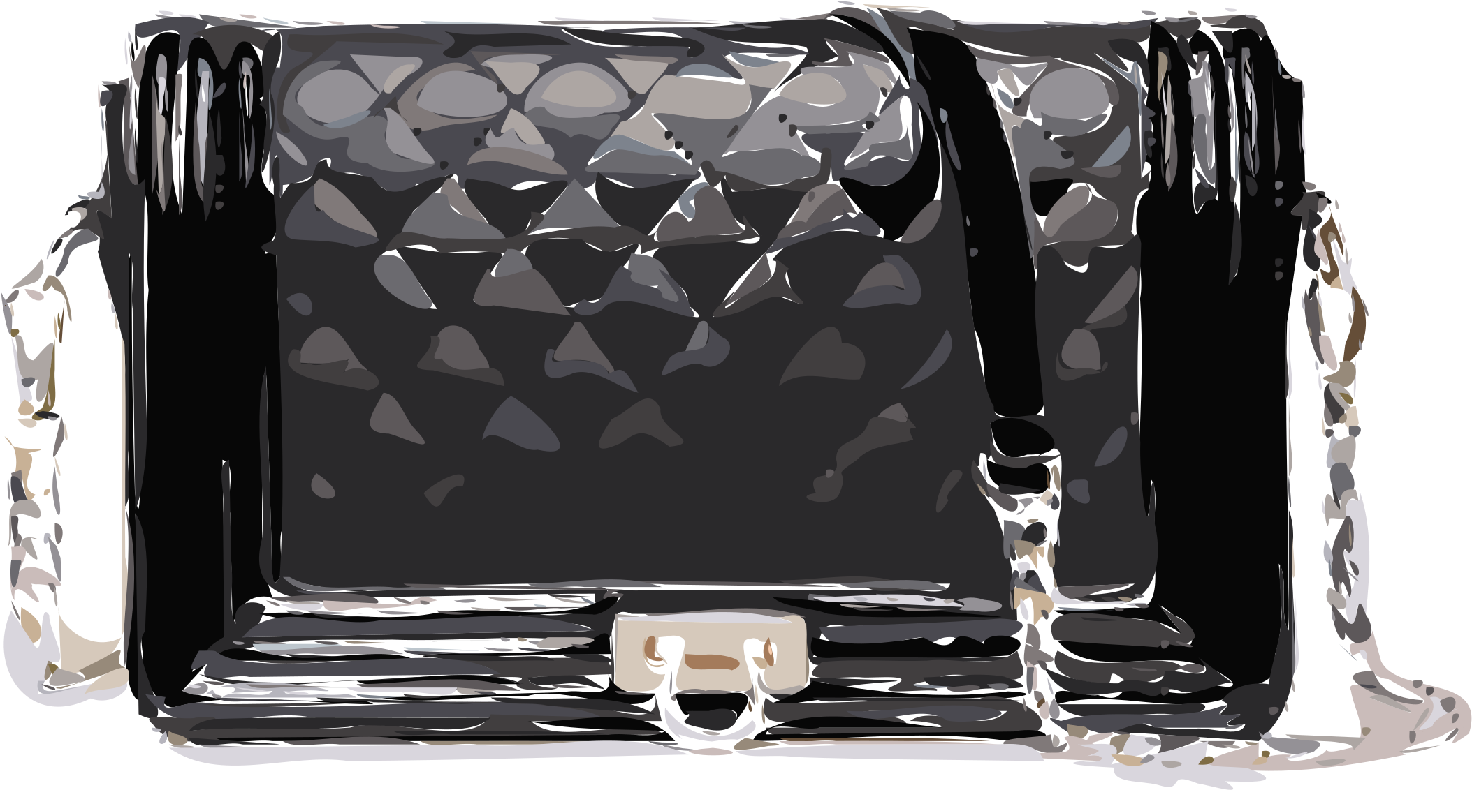 This Free Icons Png Design Of Black Bag With Strap (2400x1795), Png Download