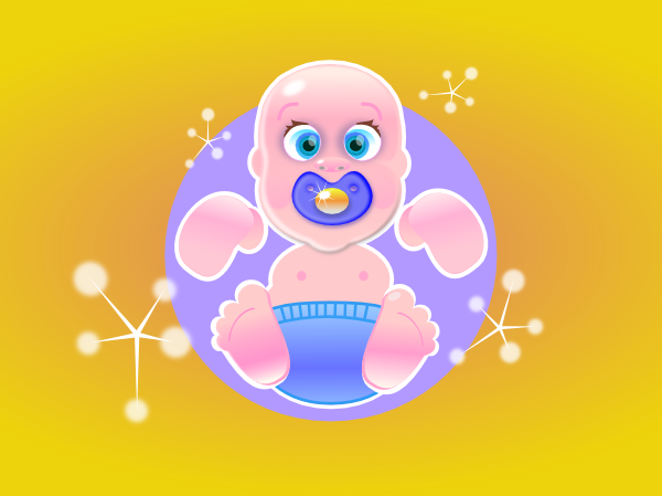 Cartoon Baby Png Clip Art (600x449), Png Download
