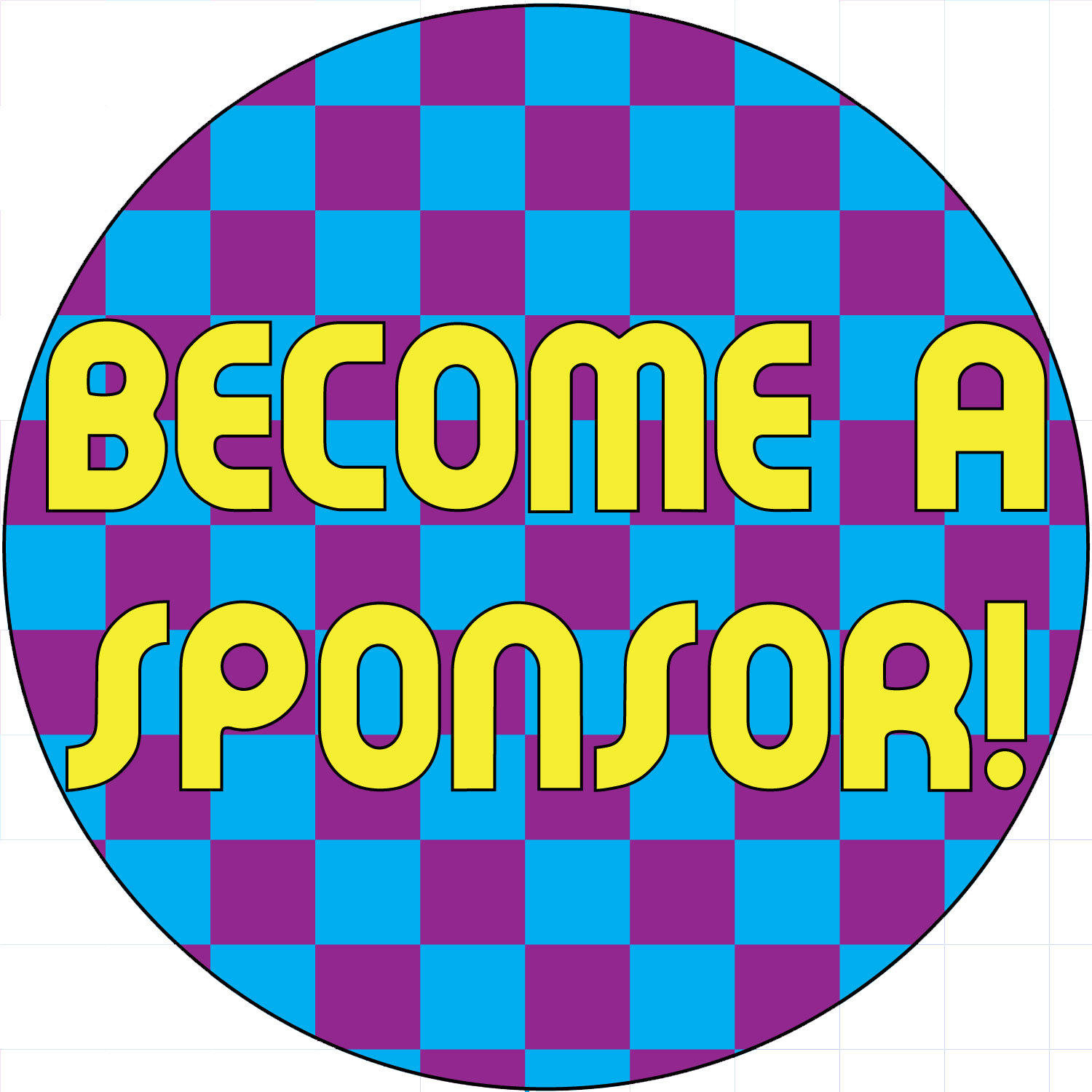 Become A Sponsor Button - Circle (1500x1500), Png Download