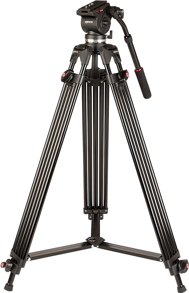 Kenro Twin Tube Video Fluid Head Vt103 Tripod Kit - Tripod Video Png (600x450), Png Download