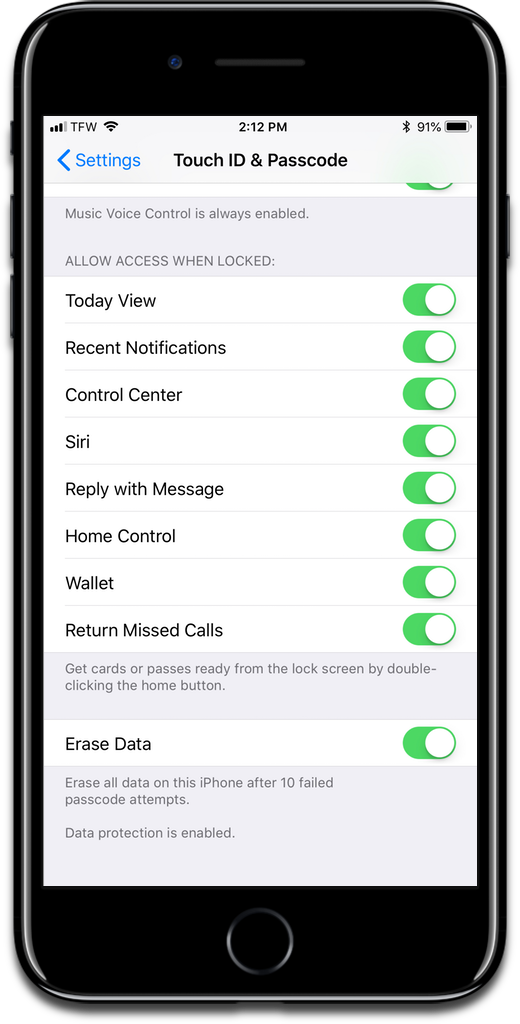 Turn On Erase Data, Which Can Help Secure Your Stolen - Pokemon Go Friend List (520x1024), Png Download