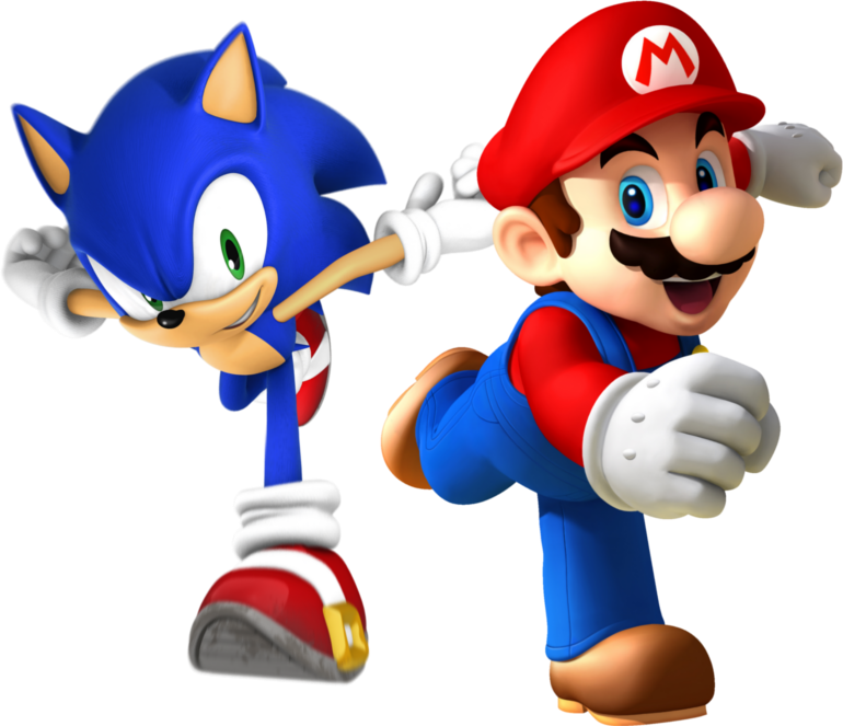 Mario E Sonic Png - Mario Party Ds Mario (770x663), Png Download