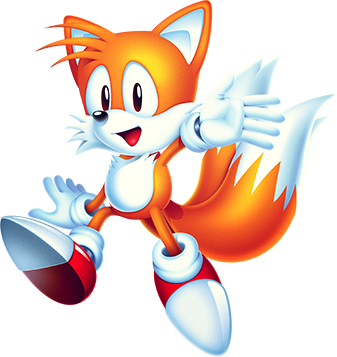 Svg Library Stock Knuckles Transparent Mania - Classic Tails Sonic Mania (337x357), Png Download