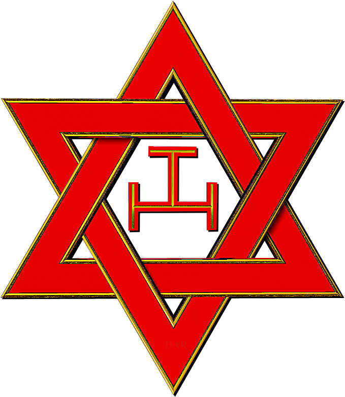 Star Of David / Triple Tau - Symbol Royal Arch Triple Tau (695x798), Png Download
