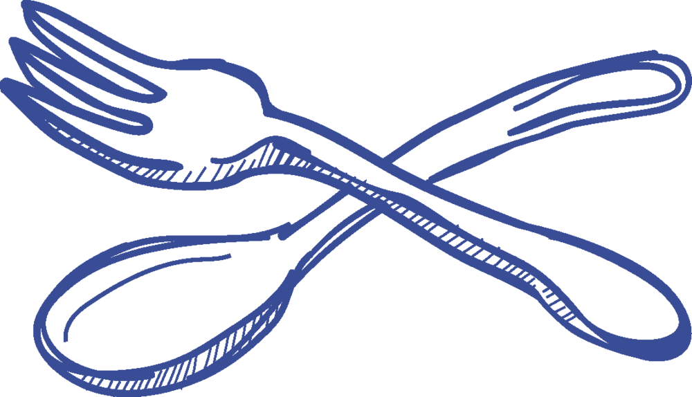 Gava Icons Utensils Blue Png Address Icon Png Blue (1000x574), Png Download