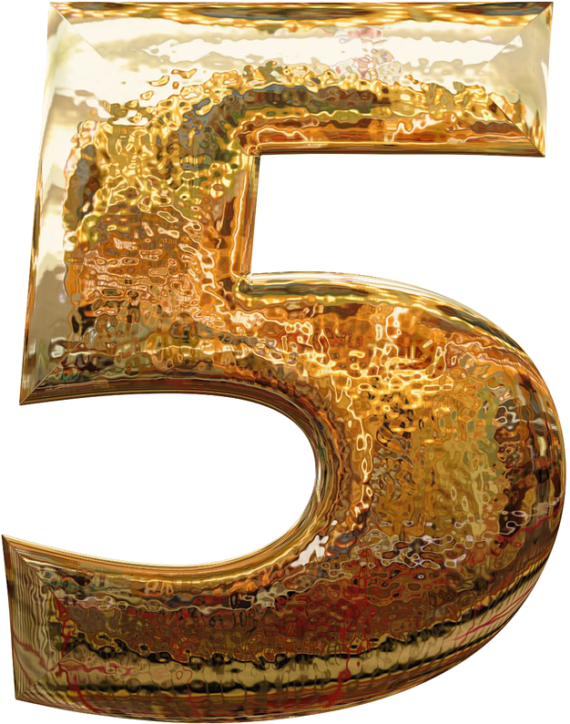 5-icon - 5 Golden (1920x1280), Png Download