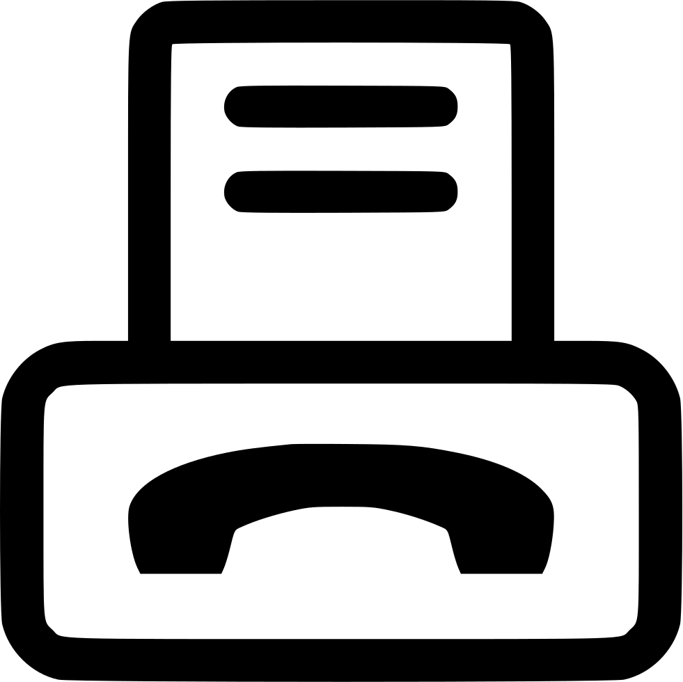 Fax Machine Comments - Symbol Of Fax Machine (981x980), Png Download