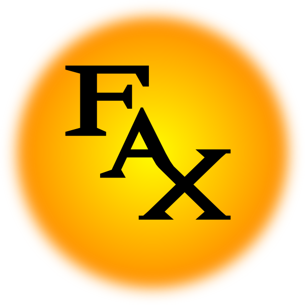 How To Set Use Orange Fax Icon Clipart (600x600), Png Download
