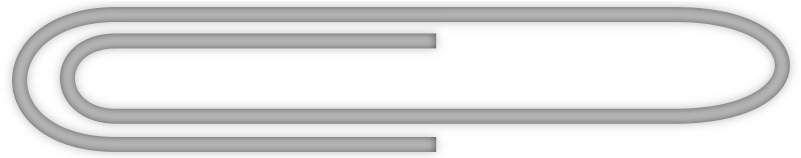 Medium Image - Paper Clip Clipart Black And White (800x167), Png Download
