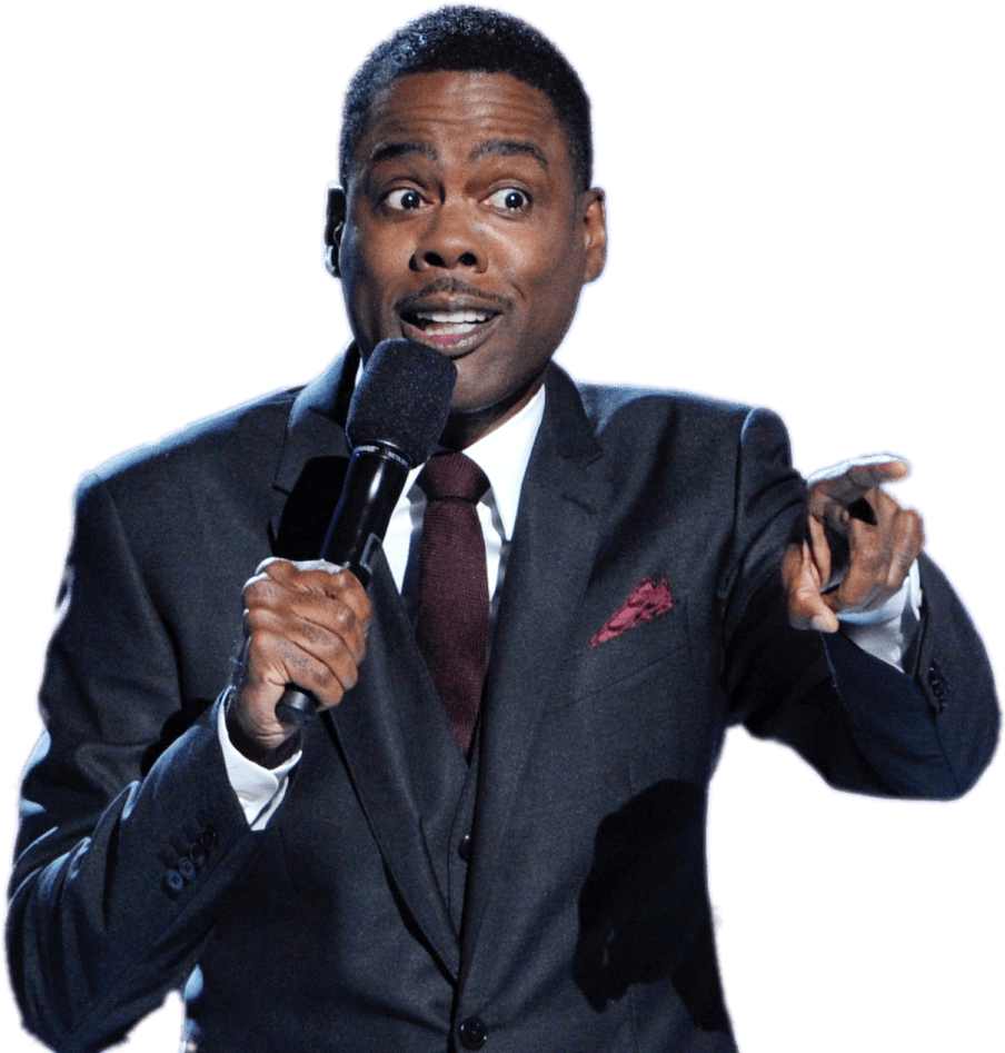 Chris Rock With Microphone Png - Chris Rock Png (2000x1000), Png Download