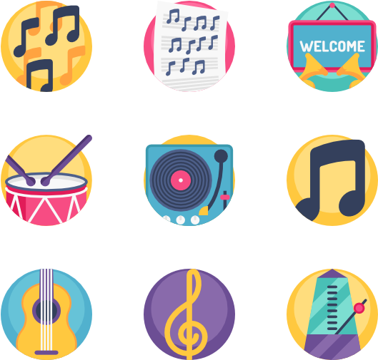 Music Store 50 Icons - Retro Icons Png (600x564), Png Download
