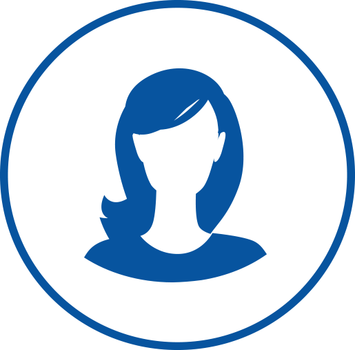 Female-icon - Female Icon Png Blue (515x507), Png Download