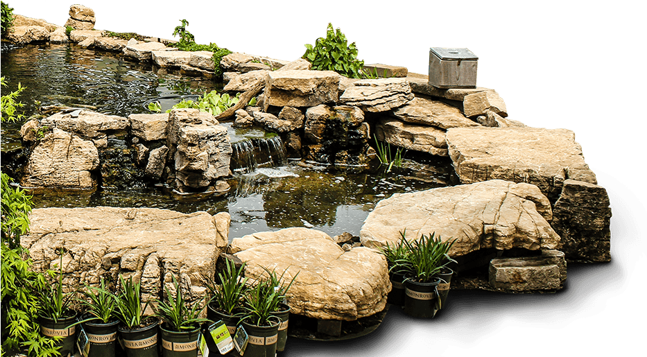 There Are Few Things As Relaxing As Flowing Water In - Transparent Stone Pond (932x548), Png Download
