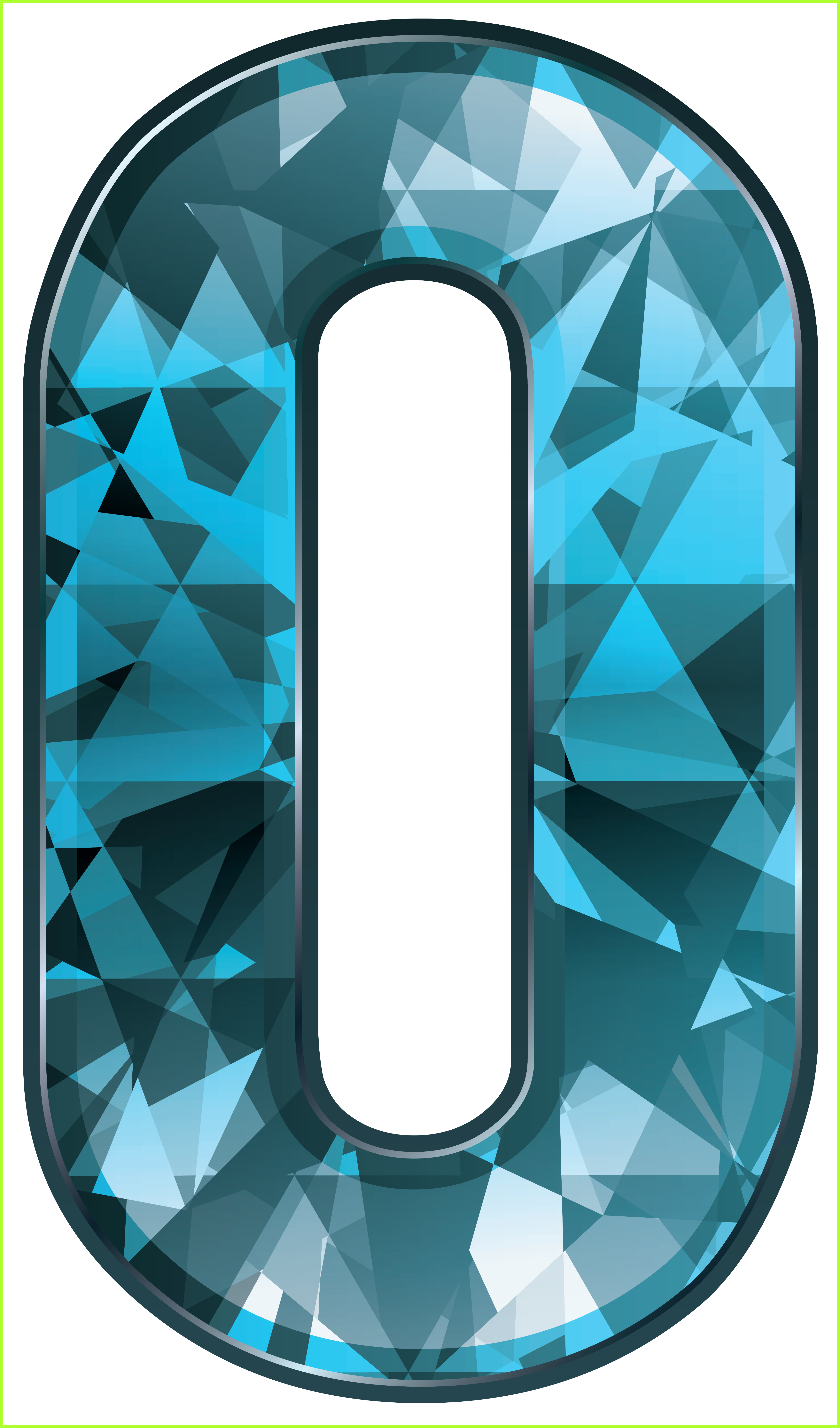 Blue Graphics Illustrations Free - Number Zero Png (4278x7287), Png Download