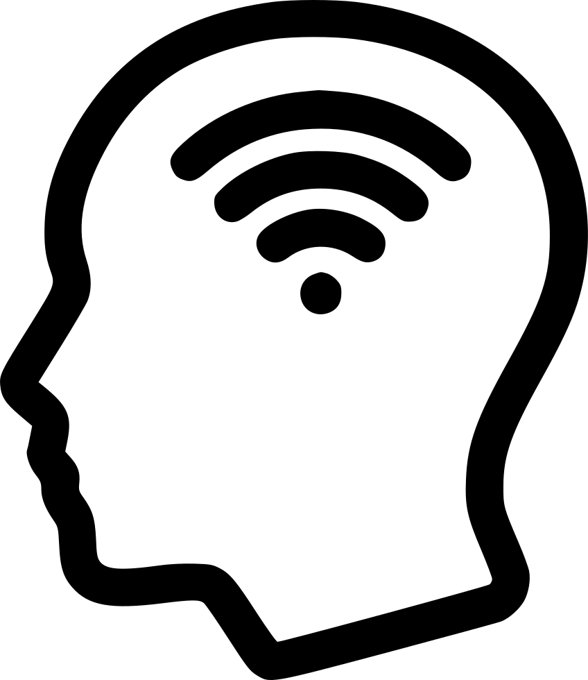 Head Signal Wifi Connection Interactivity Human Comments - Wifi Human (848x980), Png Download