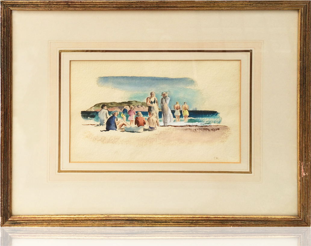 Felicie Waldo Howell Modernist American Pair Of Watercolors - Picture Frame (1400x1400), Png Download