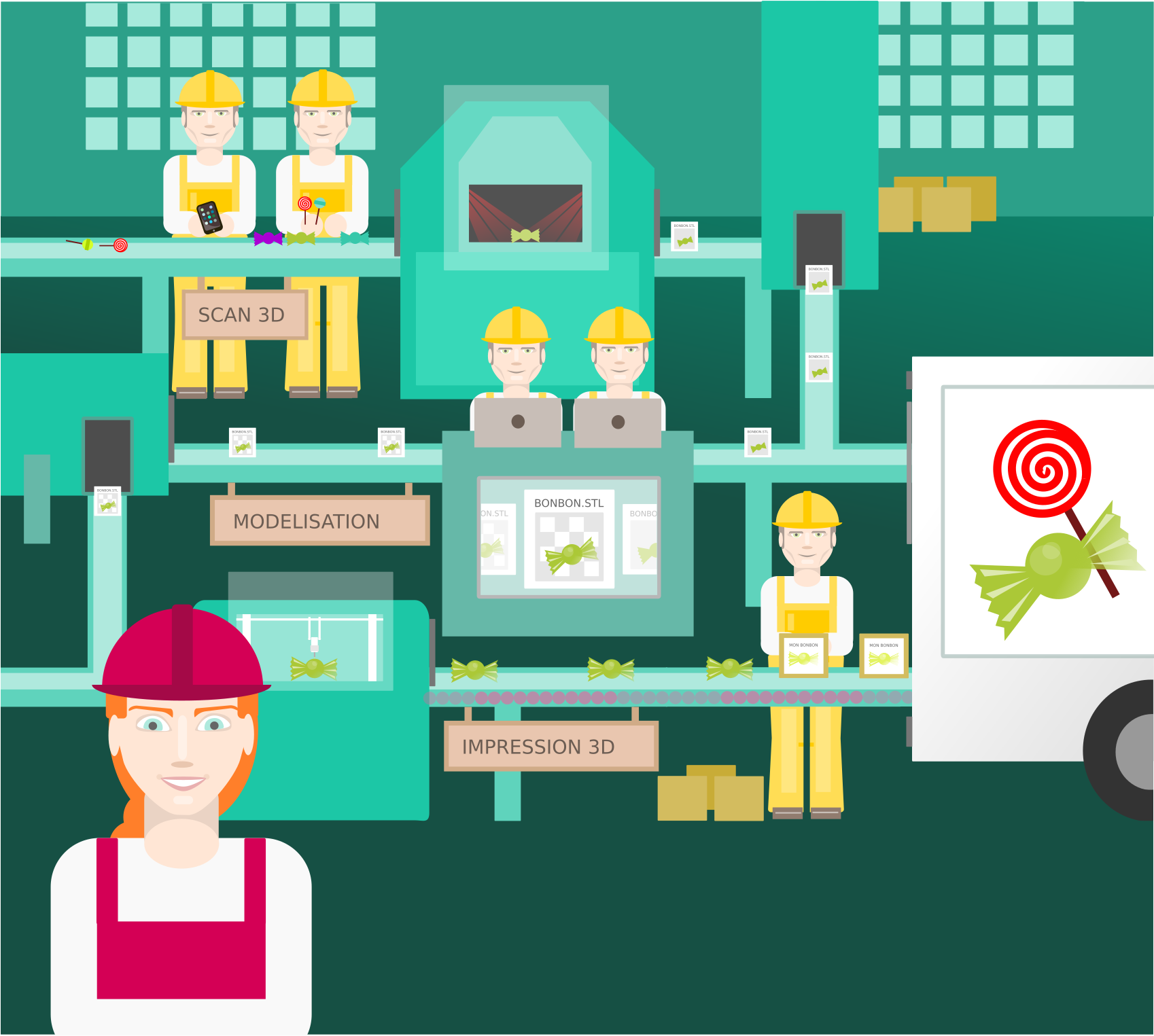 This Free Icons Png Design Of Candy Factory (1697x2400), Png Download