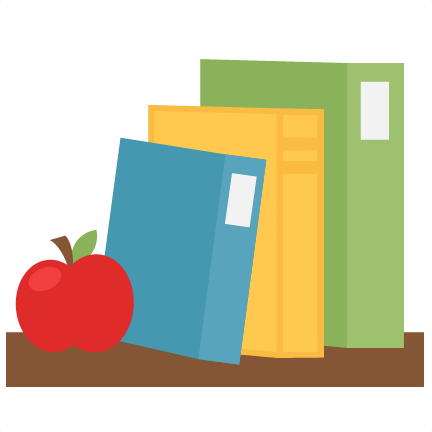 Books On Shelf Svg Scrapbook School Svg Cut Files Cricut - Miss Kate Cuttables Books (432x432), Png Download