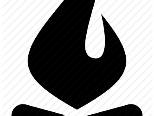 Campfire Icon - Monochrome (640x480), Png Download
