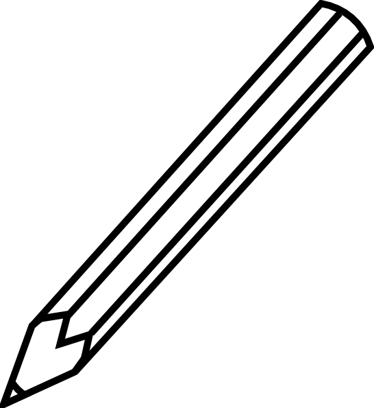 Pencil Clipart Black And White Free Clipart Images - Pencil Clipart Black And White (546x595), Png Download