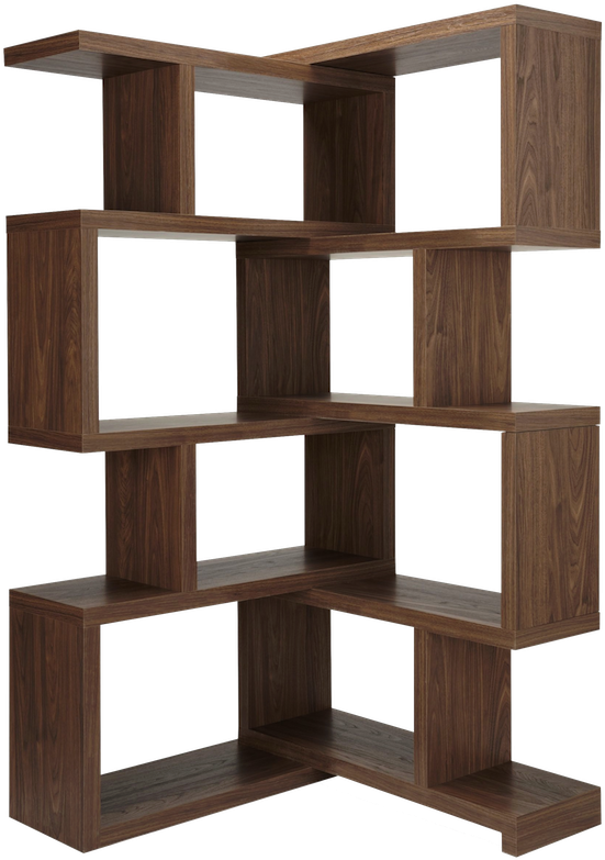 2 Mode Walnut Extending Corner Shelf - Wooden Wall Corner Shelves (600x825), Png Download
