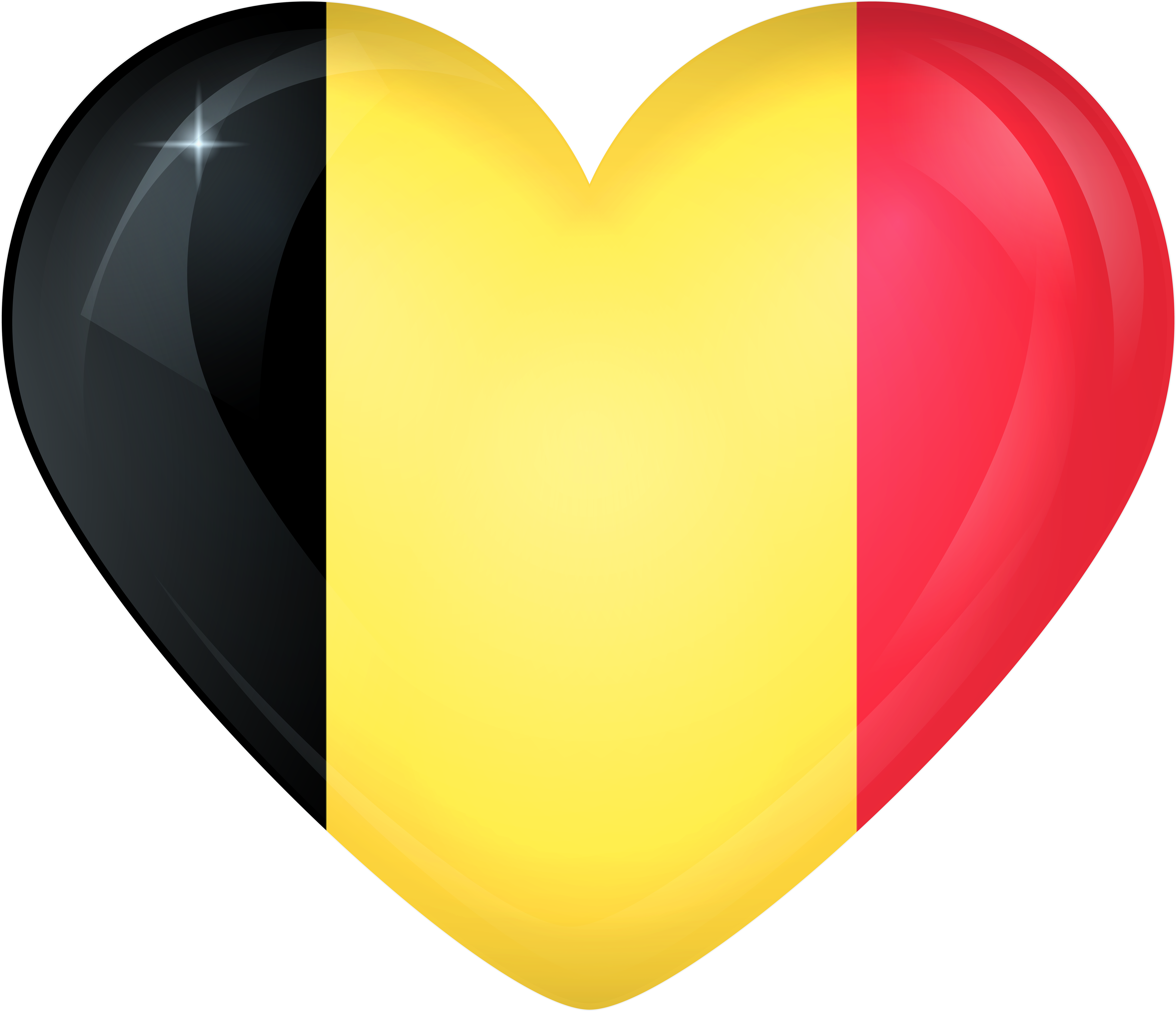 Belgium Flag Heart (6000x5232), Png Download