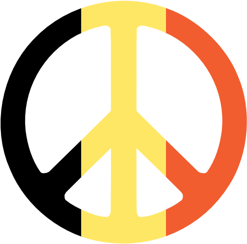 Belgium Peace Sign Flag - Scalawag Symbol (555x555), Png Download
