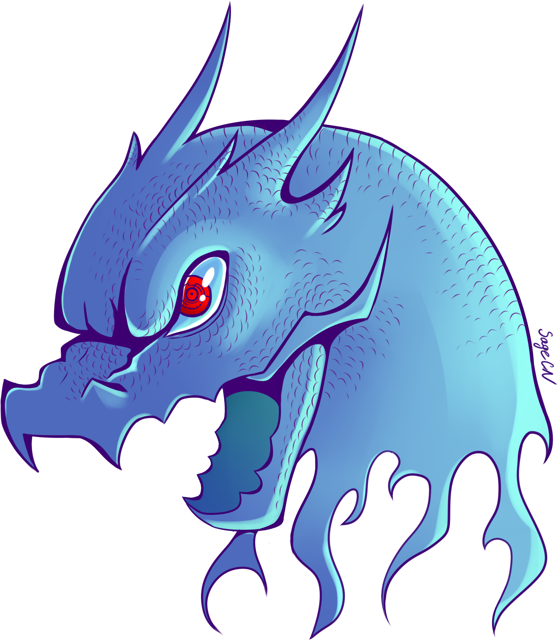 Dragon Icon - Cartoon (3000x2500), Png Download