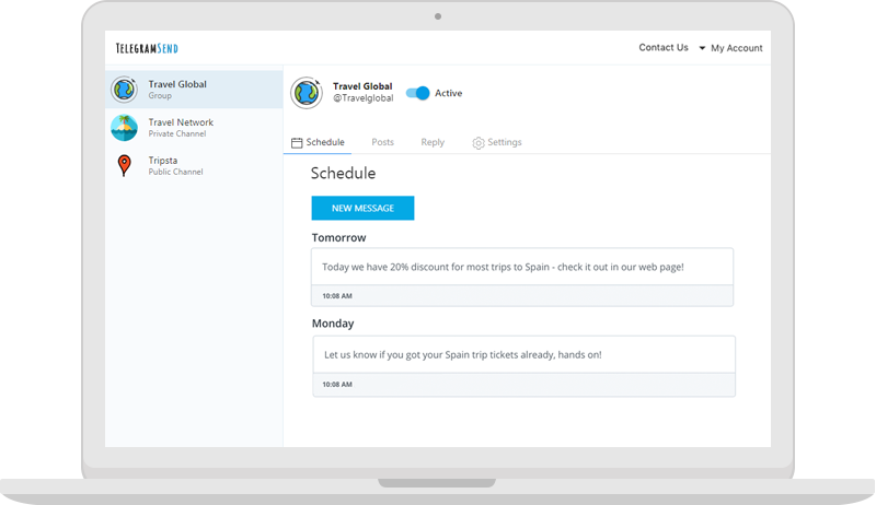 Schedule Message To Telegram - Message (800x462), Png Download