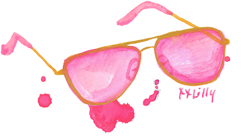 Shop From Unique Glasses Stickers On Redbubble - Lilly Pulitzer (500x500), Png Download