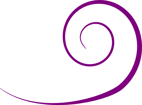 Purple Round Swirl Clipart - Purple Swirl Clipart (600x441), Png Download