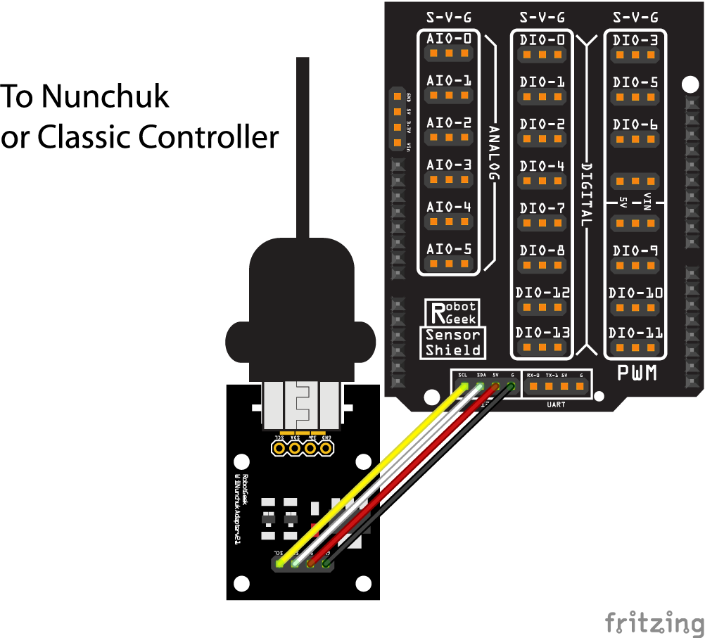 B 500 500 16777215 00 Images Tutorials Wii Sensorshieldadapator - Classic Pro Controller Wii Wiring (1002x907), Png Download