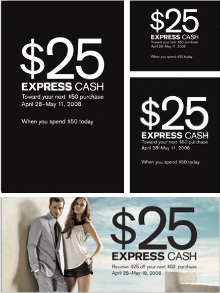 Express Cash Instore Signage Designed In Indesign - Cash Express (454x598), Png Download