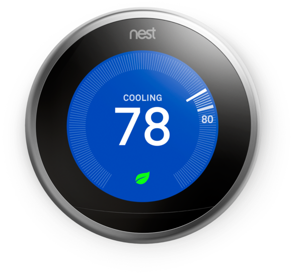 Nest Learning Thermostat, 3rd Generation, Stainless - Nest 3rd Generation Learning Thermostat (600x600), Png Download