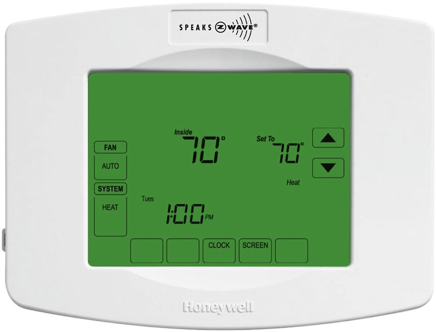 Honeywell Thermostat Yth8320zw - Lutron Lr-hwlv-hvac Touch Pro Wireless Thermostat In (1000x1000), Png Download