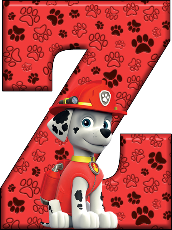 *✿**✿*z*✿**✿*de Alfabeto Decorativo - Paw Patrol Letter P (551x736), Png Download