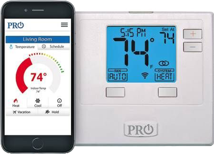 Pro1 1h/1c Non-programmable Thermostat - T701i Thermostat (800x800), Png Download